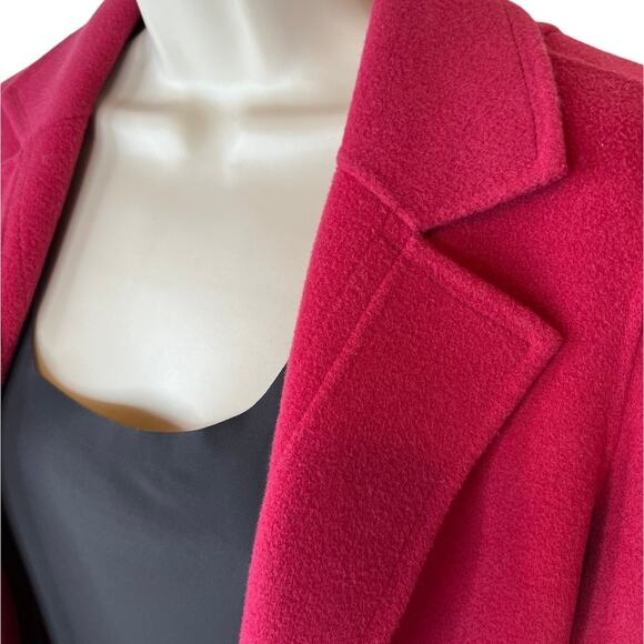 TALBOTS 100% Wool Open Faced Jacket in Raspberry Women's Size 4 Petite - Picture 3 of 8